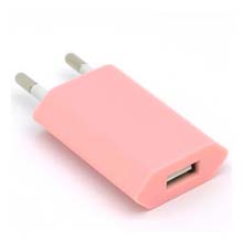 Зарядное устройство USB адаптер для iPhone 3G 4G 4S 4GS 5 5S 5C, бледно-розовый