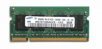 Память Samsung M470T3354CZ3-CCC, 256MB, DDR2, 1R*16, 400MHz, PC2-3200S-333-12-C3