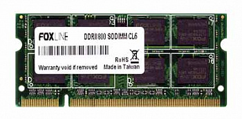 Память Foxline FL800D2S06-4G, 4Gb, DDR2, 800MHz, CL6