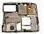 Нижняя часть корпуса (поддон) ноутбука Toshiba Satellite 5005-S504, 47T201216