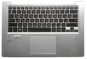 Клавиатура Asus ZenBook UX32 UX32A, NSK-UQ101 0K200-00030300 с подсветкой и тачпадом в сборе (БУ)