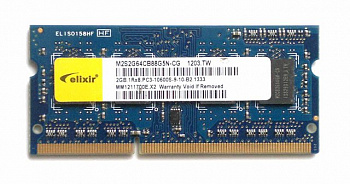 Память Elixir M2S2G64CB88G5N-CG 1203.TW, 2Gb, DDR3, 1R*8, 1333MHz, PC3-10600S-9-10-B2