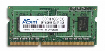 Память ASint SSY3128M8-EDJEF 1125, DDR3, 1Gb, 1333MHz