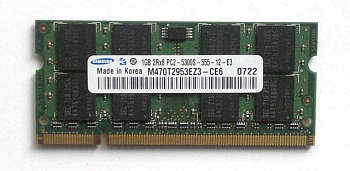 Память Samsung M470T2953EZ3-CE6, 1Gb, DDR2, 2R*8, 667Mhz, PC2-5300S-555-12-E3