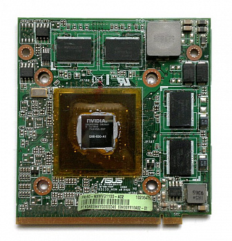 Видеокарта для ноутбука nVidia GeForce 9600 GS, 1024Мб, ASUS K51IO, MXMII, G96-630-A1